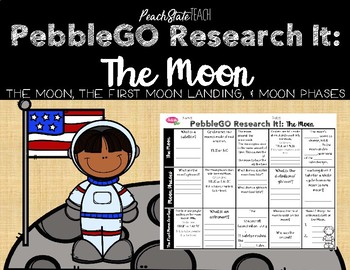 Preview of PebbleGO Research It: The Moon, Moon Phases, The First Moon Landing