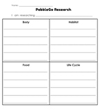 PebbleGo Animal Research Organizer