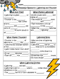 PebbleGo ~ Lightning and Thunder Research Graphic Organizer