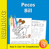 Pecos Bill: Read & Color Illustrations | Classic Tale | Skill-Based Activities