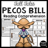 Pecos Bill Tall Tale Reading Comprehension Worksheet Tall 