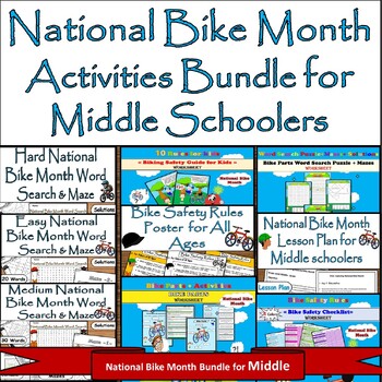Preview of Middle School National Bike Month Bundle: Pedal Power Pack