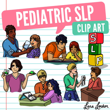 Preview of Pediatric Speech Language Pathologist Clip Art - SLP