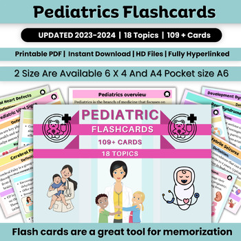 Preview of Pediatrics Flashcards 109+Cards Pages | Pediatrics Note | Nursing Student Study