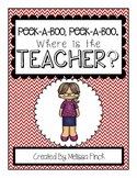 Peek-A-Boo, Where is the Teacher?-Adapted Book for Autism
