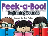 Peek-a-Boo! Beginning Sounds Flip Worksheets