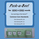 Peek-a-Boo! for CCVC & CVCC blends ELA-Literacy.RF.1.2