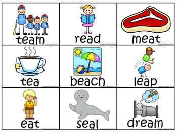 Peeking at a Sunny Beach! Words with ee, ea and y. | TpT