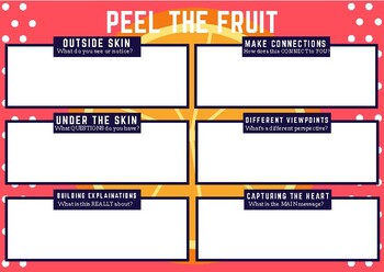 Preview of Peel the Fruit Graphic Organiser
