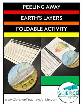 Preview of Peeling Away Earth's Layers Foldable Activity