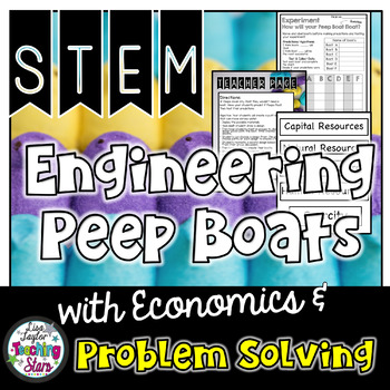 Preview of STEM Easter Peep Boat Challenges includes Google slides