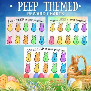 Preview of Peep Easter Themed Reward Chart | Behavior Chart