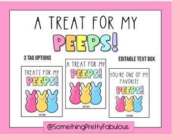 Preview of Peep Gift Tag | Favorite Peeps | Easter Tag 