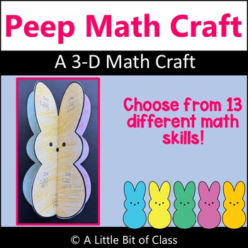 Preview of Peep Math Craft Easter Math Craft Spring Math Craft Spring Bulletin Board