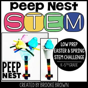 Preview of Peep Nest STEM Challenge (Easter & Spring STEM Activity) - Bird Nest