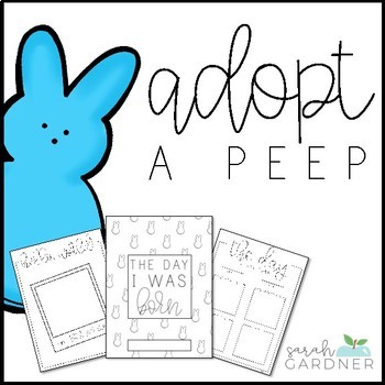 Preview of Peep Spring Writing Activity - Adopt a Peep