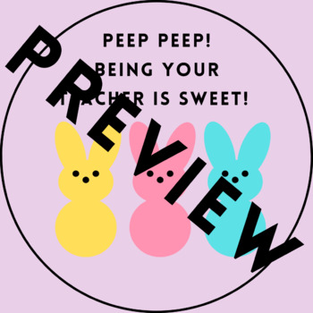 Preview of Peep treat tag for students!