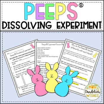 Preview of Peeps Dissolving Experiment Easter Spring STEM