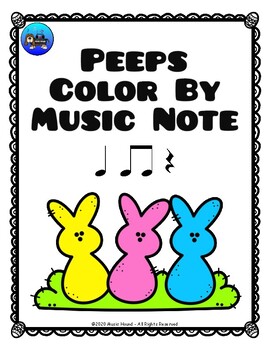 Preview of Peeps Easter Color By Music Note Rhythm Coloring - Quarter Rest