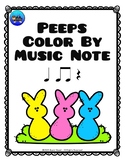 Peeps Easter Color By Music Note Rhythm Coloring - Quarter Rest