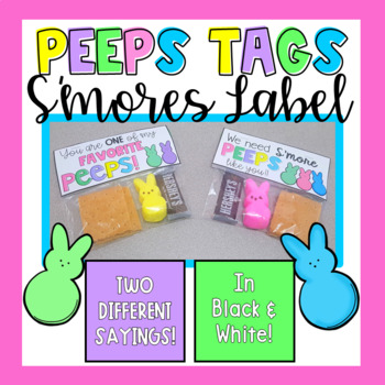 Preview of Peeps & S'mores Easter Tags