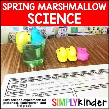 Preview of Spring Peeps Marshmallow Science for Easter STEM Activities in Kindergarten