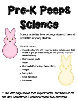 Preview of Peeps Science for Pre-K