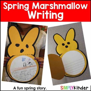 Preview of Easter Writing Activities, Spring Marshmallow Story Kindergarten & First Grade