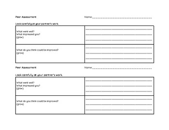 Peer Assessment by Teaching Our Tiny Humans | TPT