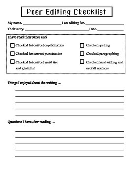 peer editing checklist argumentative essay pdf