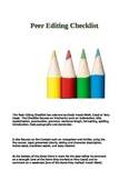 Peer Editing Checklist 7-12