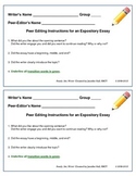 peer editing checklist informative essay