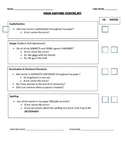 Partner & Peer Editing Checklist- CUPS