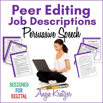 Preview of Argumentative Essay Checklist -Peer Editing Job Description, Persuasive Speech