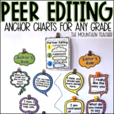 Peer Editing Conversation Starters and Anchor Charts