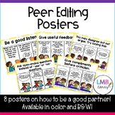 Peer Editing Posters, Classroom Posters or Word Walls