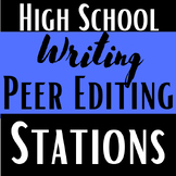 Peer Editing Stations & Checklist, High School Writing Rev