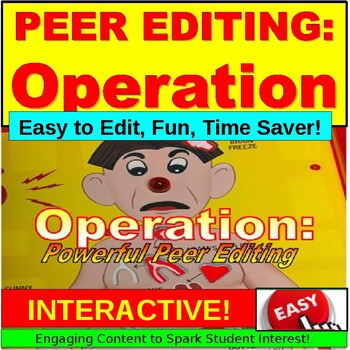 Preview of Peer Editing Digital Lesson: PowerPoint, Google Slides, EDITABLE