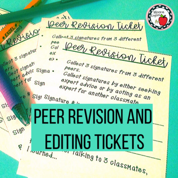 Preview of Peer Editing and Revision Tickets / Make Peer Revision Work for Any Class