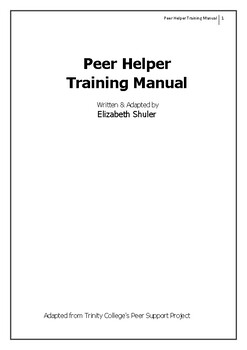 Preview of Peer Helper/Mediator Training Manual