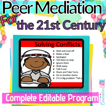 Preview of Peer Mediation Bundle - Conflict Resolution Lessons- Editable
