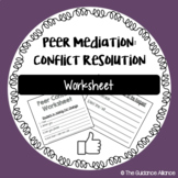 PEER MEDIATION/CONFLICT WORKSHEET! Simple Tool For Student