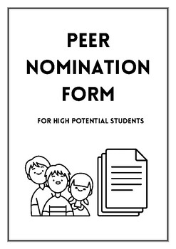 Preview of Peer Nomination Form