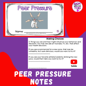 Preview of Peer Pressure Adapted Notes