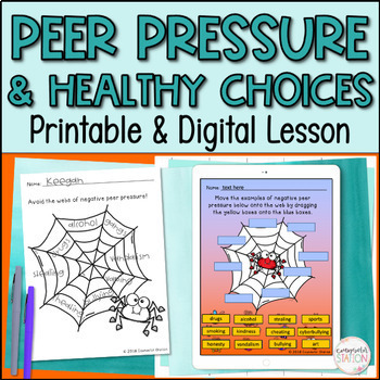 Preview of Peer Pressure & Healthy Choices October Halloween Lesson 4th & 5th Grade