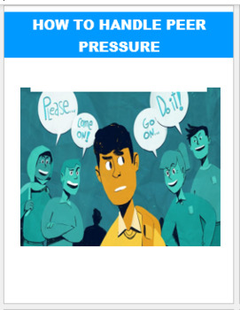 Preview of Peer Pressure- How to Handle it-lesson, CDC Health Standard Two