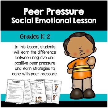Preview of Social Emotional Learning Activities and Worksheets | Peer Pressure | Grades K-2