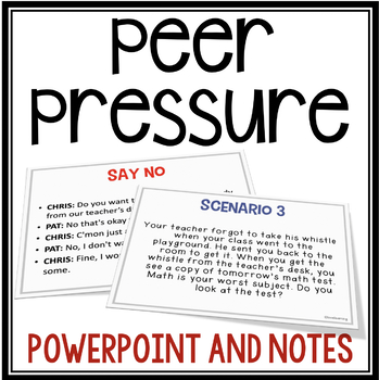 Preview of Peer Pressure and Conflict Resolution Slides Lesson and Student Notes Activity