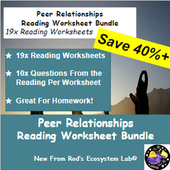 Preview of Peer Relationships Chapter Reading Worksheet Bundle **Editable**