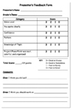Peer Review Feedback Form for Student Presentations